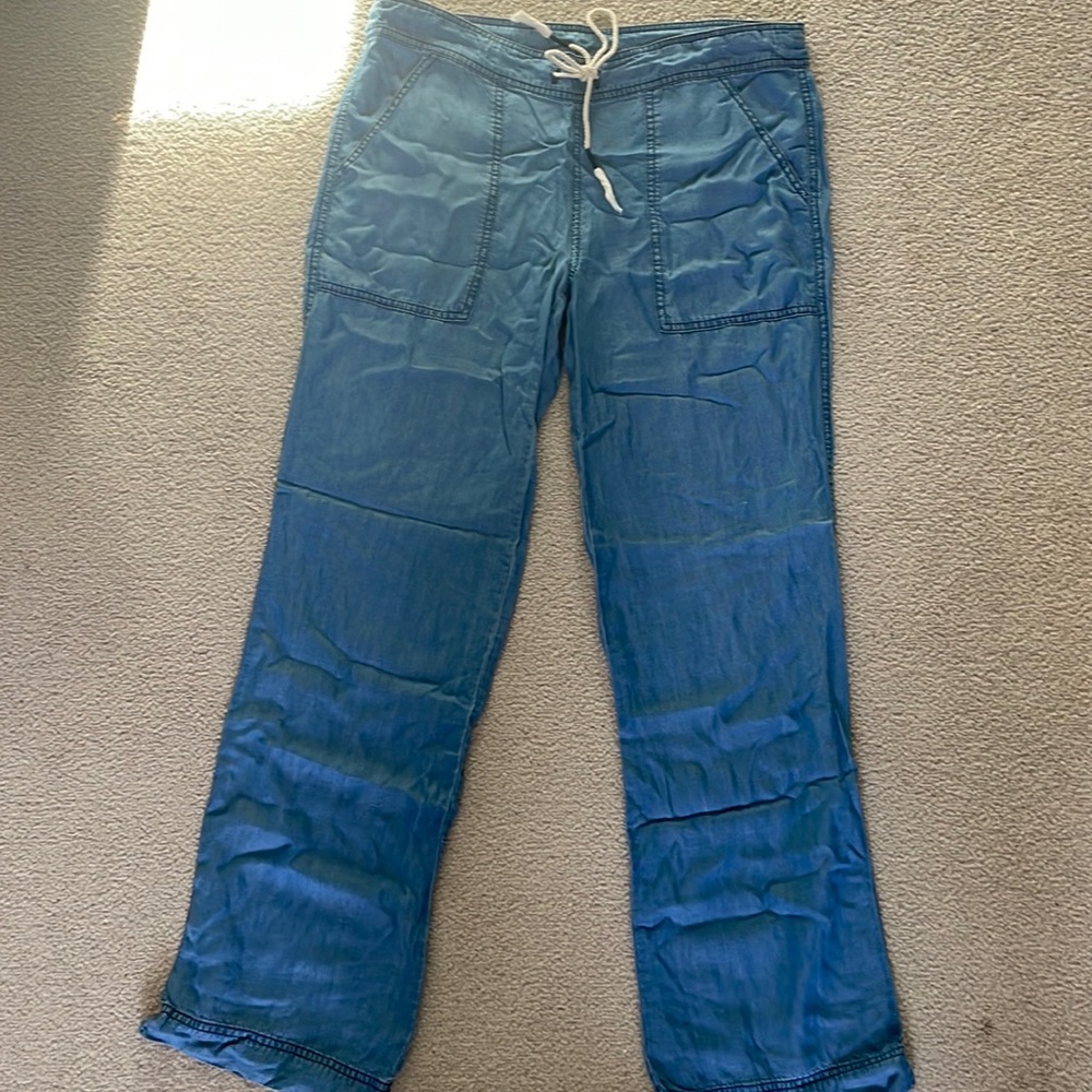 Jean-colored flare pants